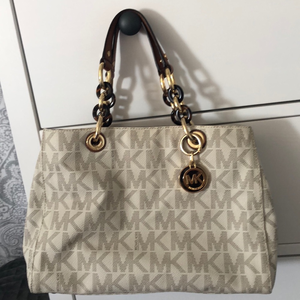 Beige & brown Michael Kors bag
